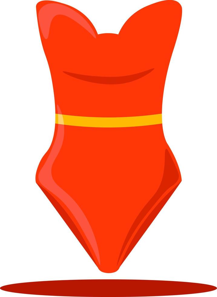 traje de baño rojo, ilustración, vector sobre fondo blanco.