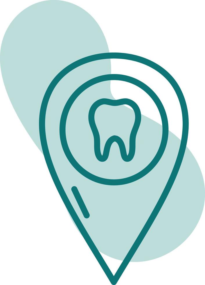 Stomatology location, illustration, vector, on a white background. vector