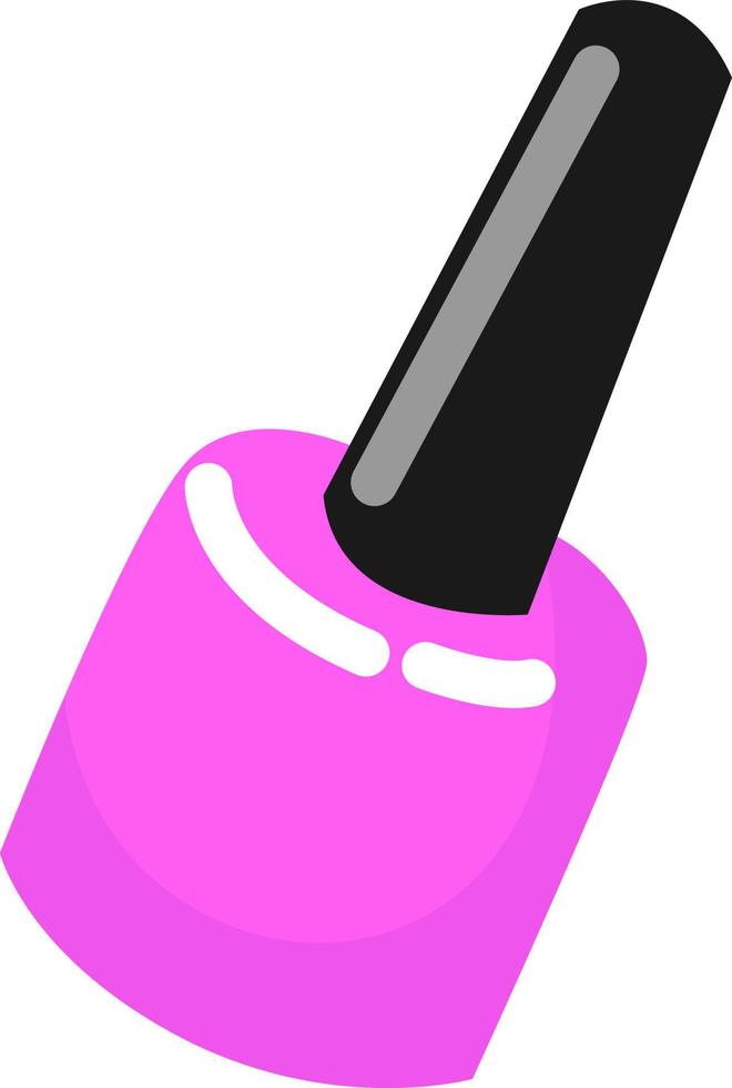 esmalte de uñas, ilustración, vector sobre fondo blanco.