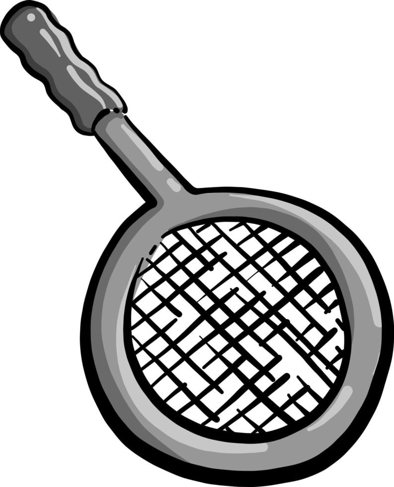 Tennis rocket, illustration, vector on white background