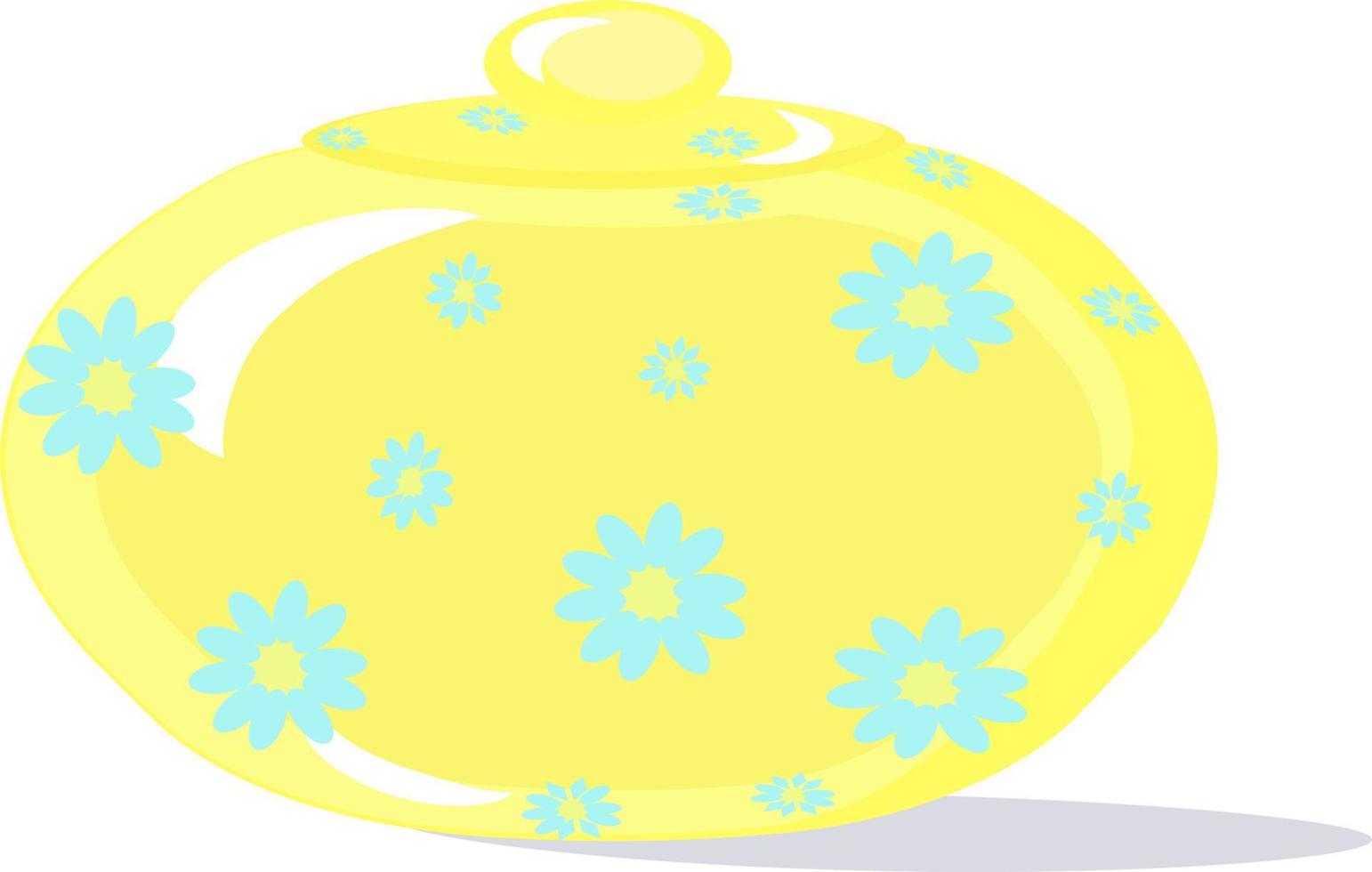 Yellow jar, illustration, vector on white background