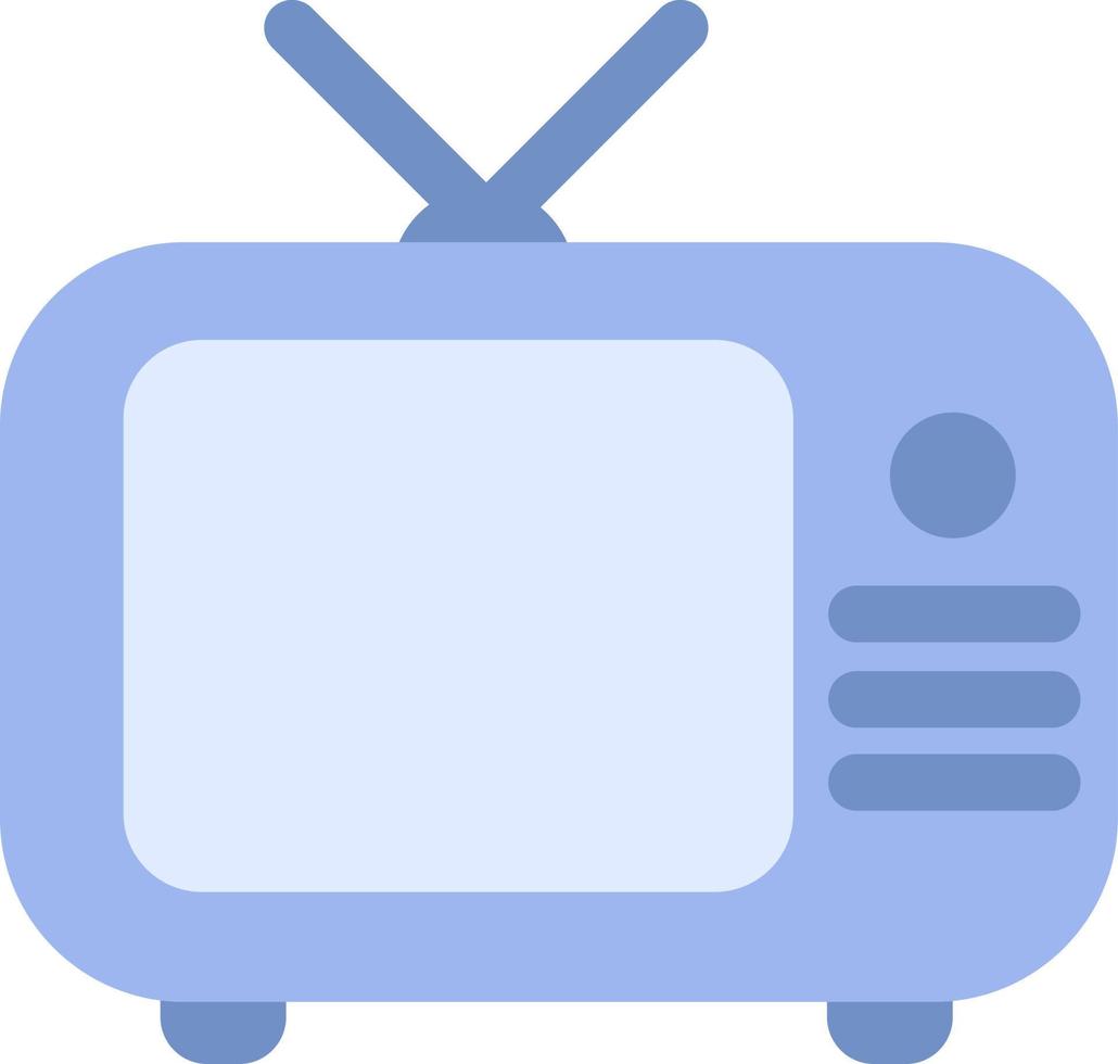Retro small tv, illustration, on a white background. vector