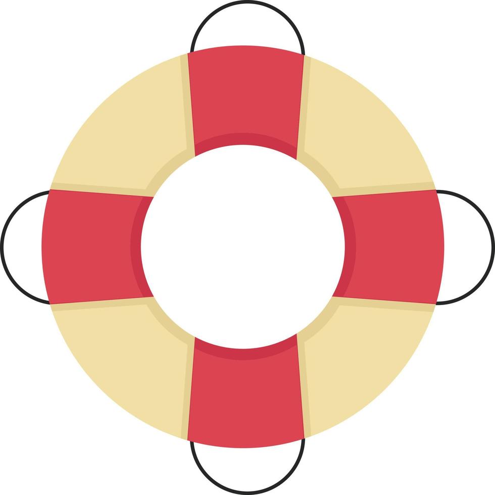 Lifebuoy, illustration, vector on white background.