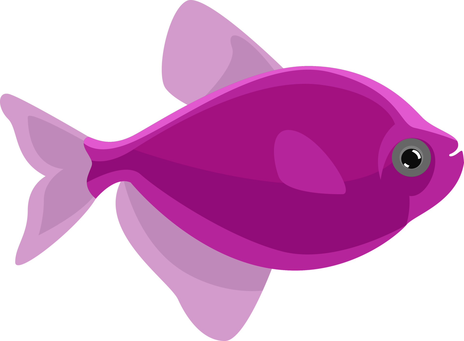 Purple fish, illustration, vector on white background 13609828 Vector Art  at Vecteezy