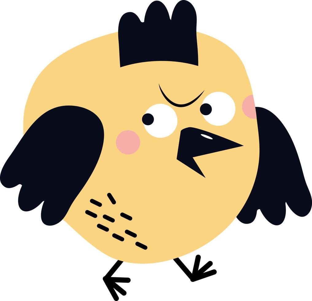 Angry bird, illustration, vector on a white background.