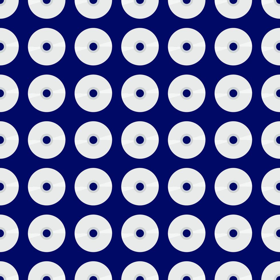 CDs pattern, illustration, vector on white background