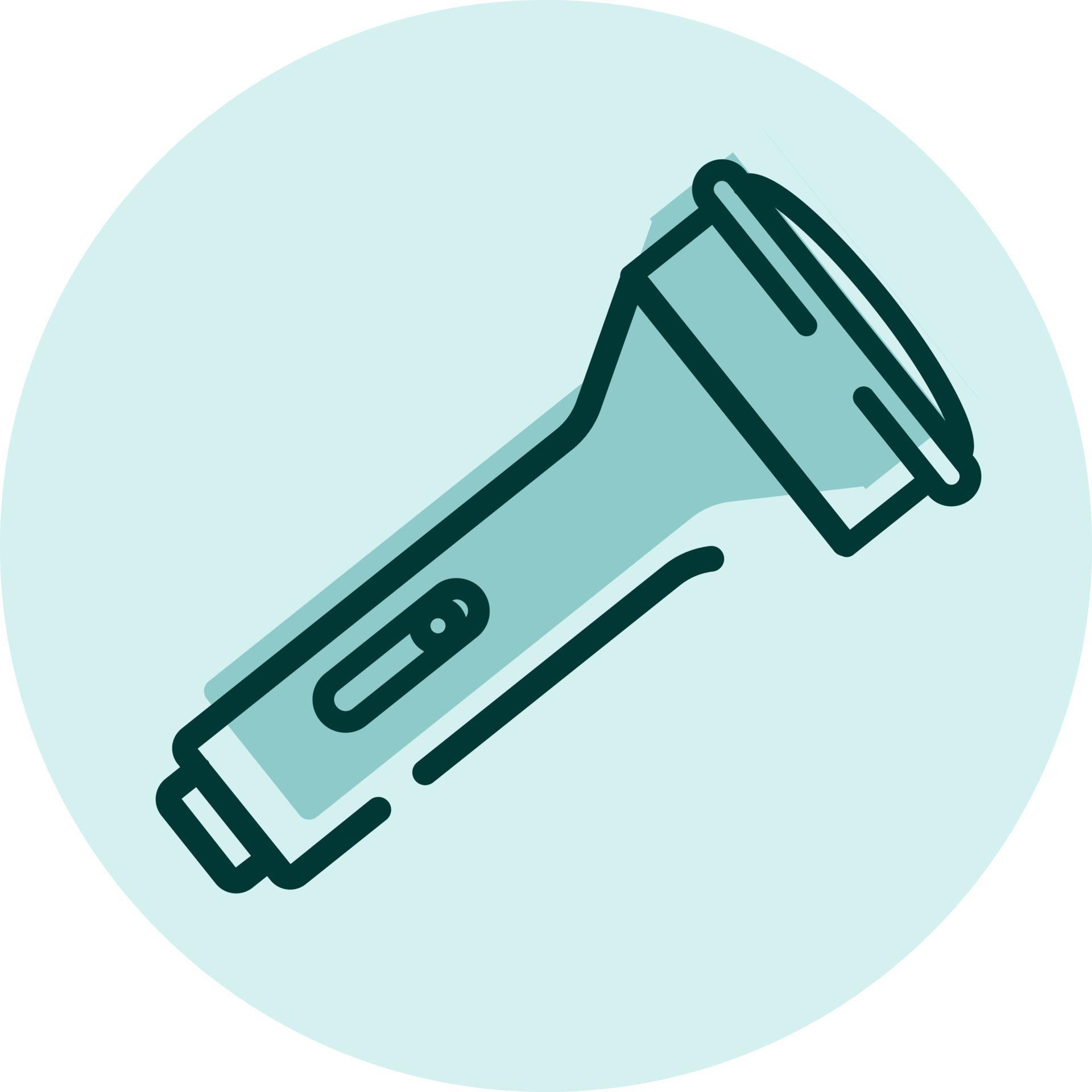 Camping torch, illustration, vector on a white background. 13609915