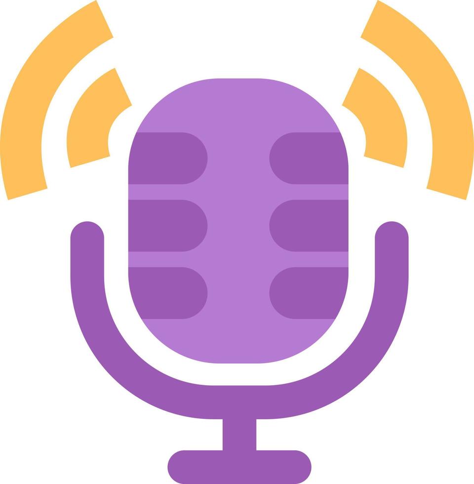 Audio microphone, illustration, vector on a white background.