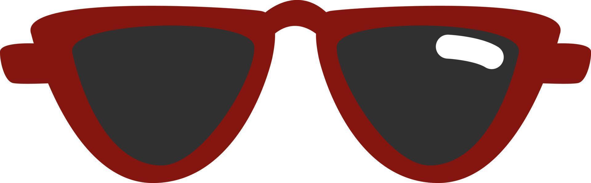Red modern sunglasses, illustration, vector, on a white background. vector