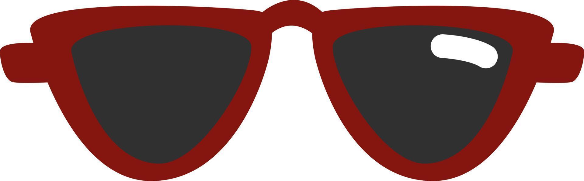 gafas de sol modernas rojas, ilustración, vector, sobre un fondo blanco. vector