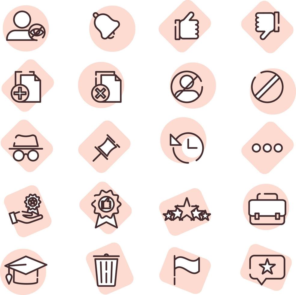 conjunto de iconos de redes sociales, ilustración, vector sobre un fondo blanco.