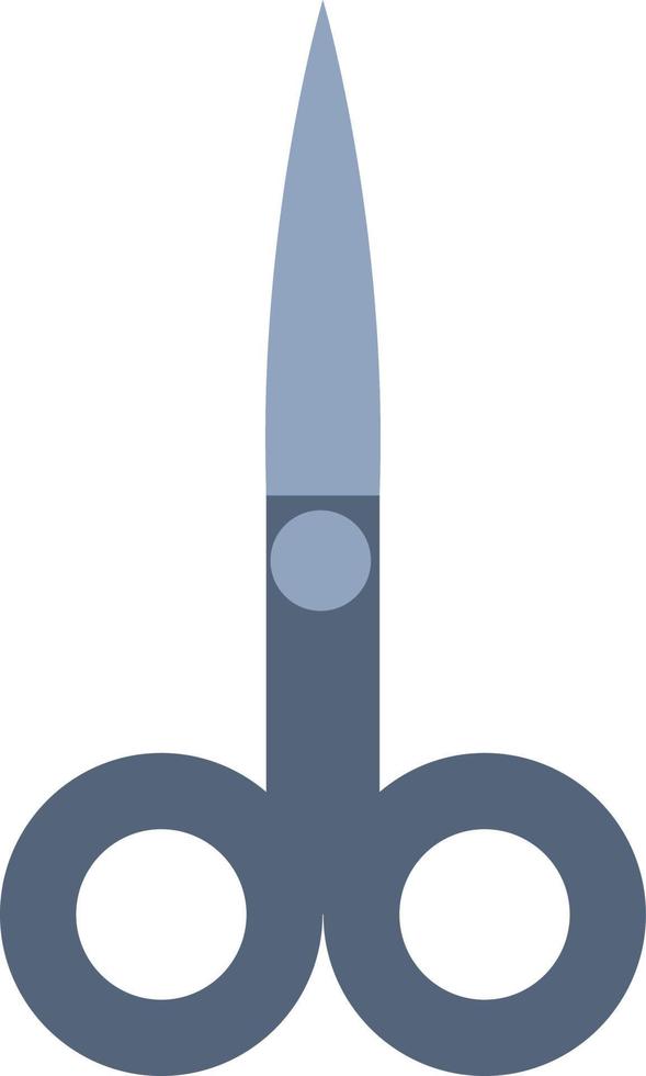 Blue scissors, illustration, vector on white background.