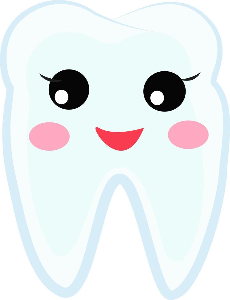 Cute tooth, illustration, vector on white background.