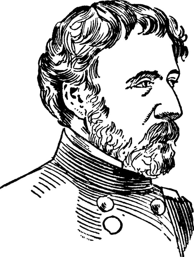 john charles fremont, ilustración de la vendimia vector