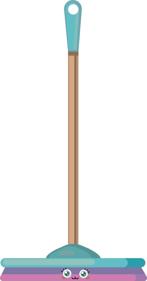 Cute mop, illustration, vector on white background.