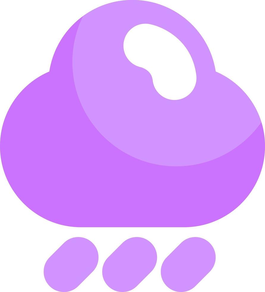 Rain cloud, illustration, vector on a white background.