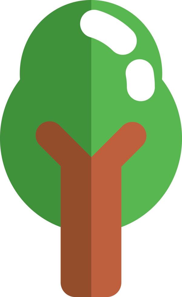 Ecological green tree, illustration, vector on a white background.