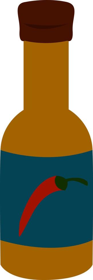 Hot sauce, illustration, vector on white background.