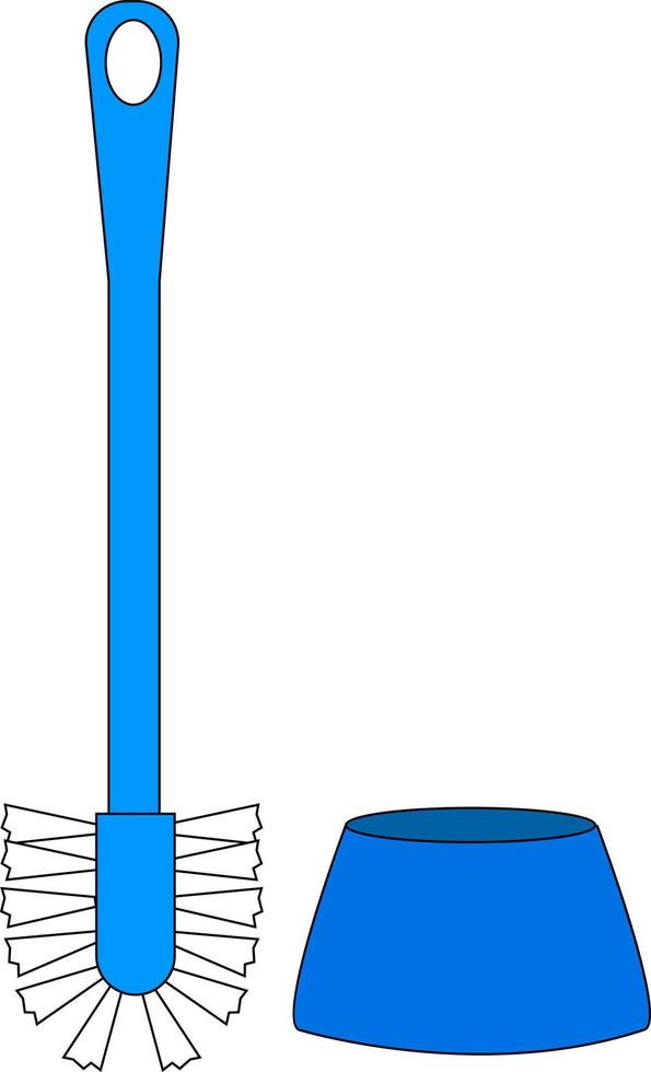 Toilet brush, illustration, vector on white background.