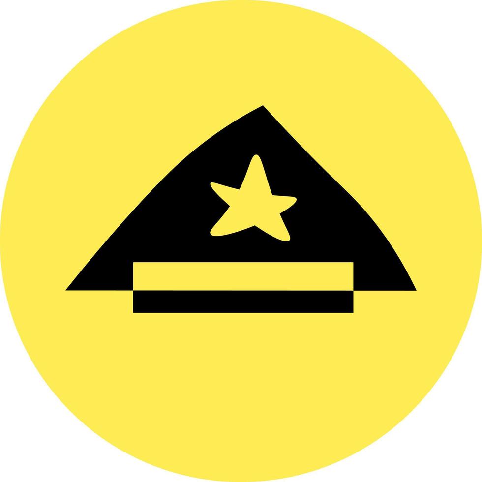 sombrero de policía, icono de ilustración, vector sobre fondo blanco