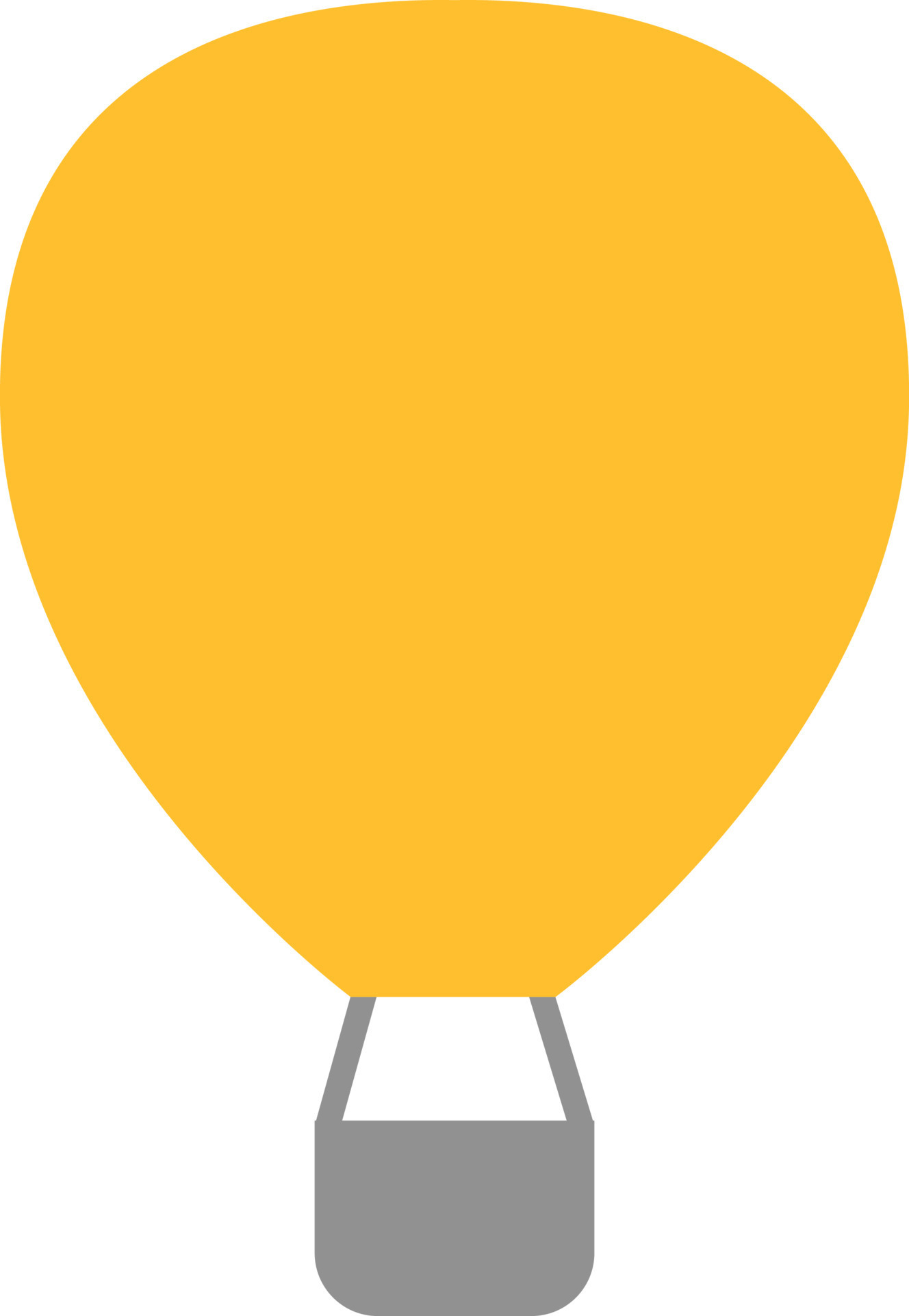 Yellow balloon, illustration, vector on a white background. 13610286