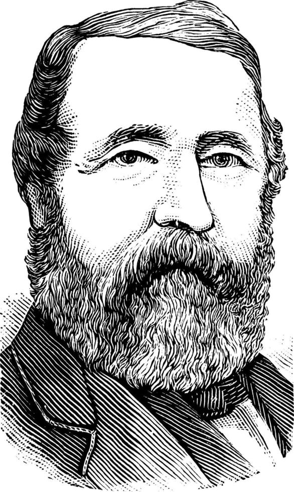 henry chadwick, ilustración de la vendimia vector