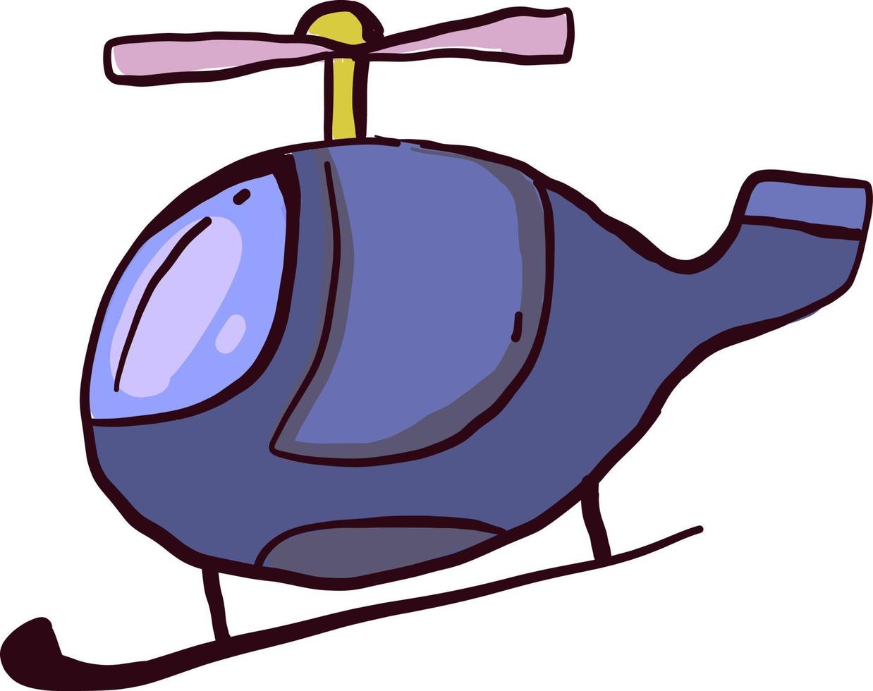 helicóptero púrpura, ilustración, vector sobre fondo blanco