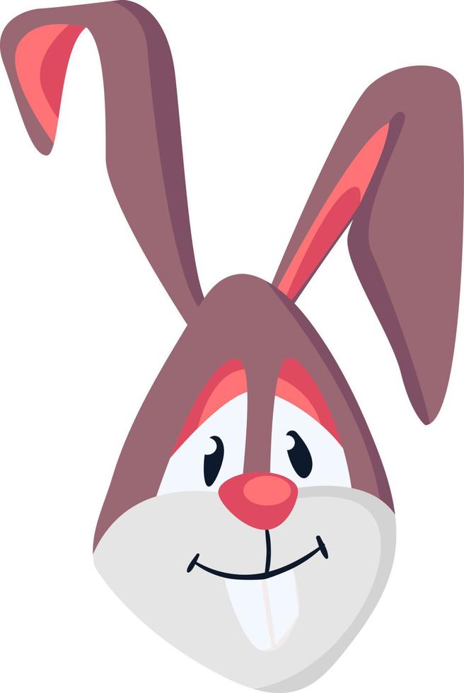 Pink bunny, illustration, vector on white background.