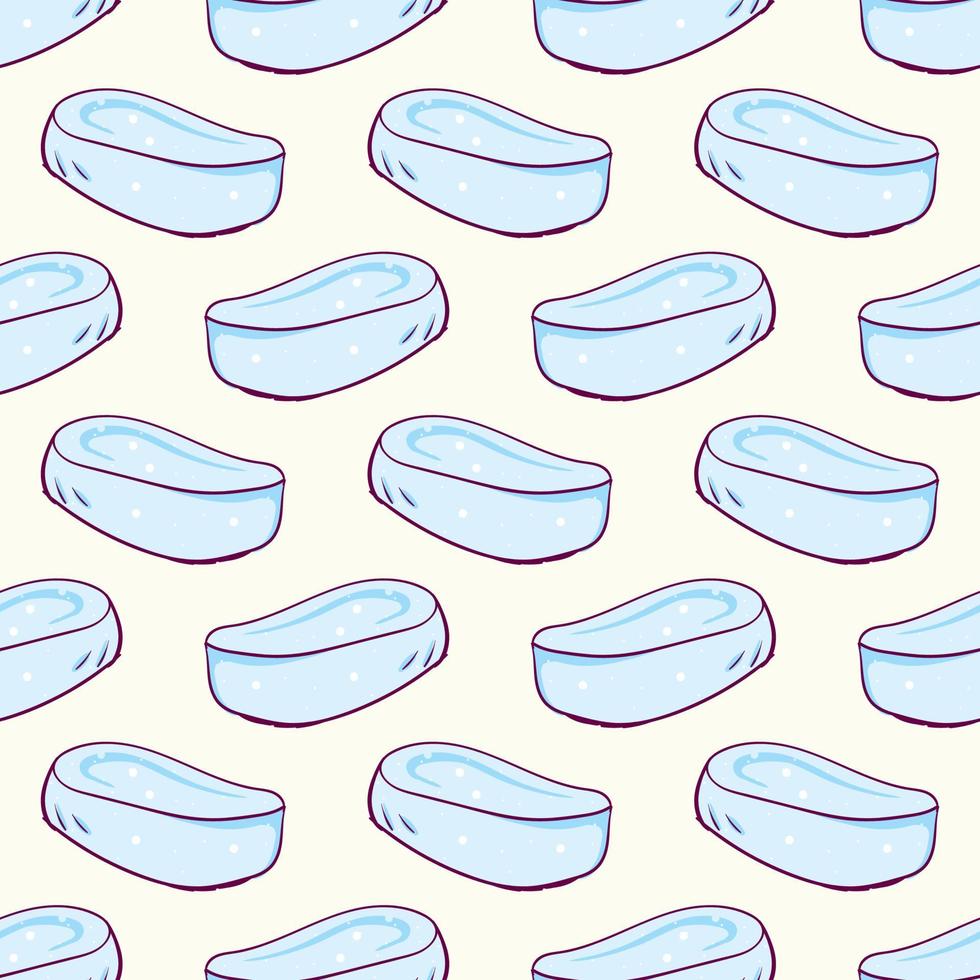 Soap pattern, seamless pattern on white background. vector