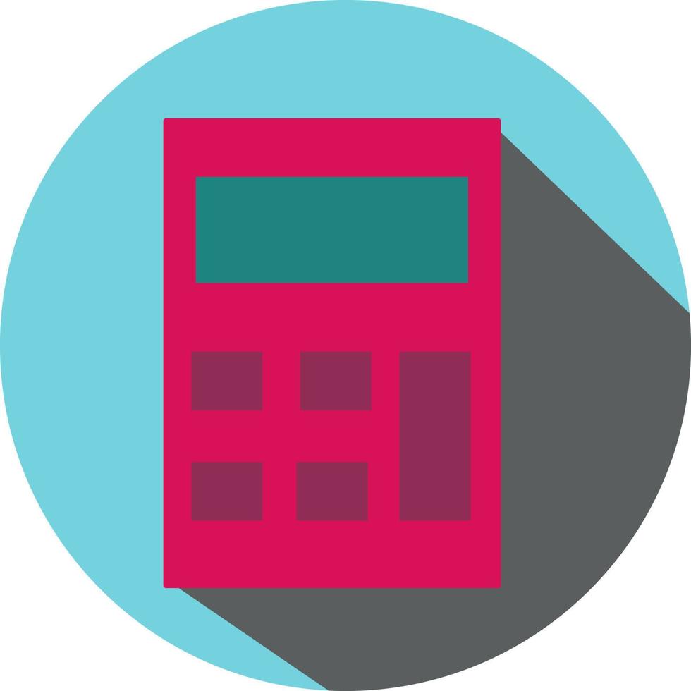Pink calculator, illustration, vector on a white background.
