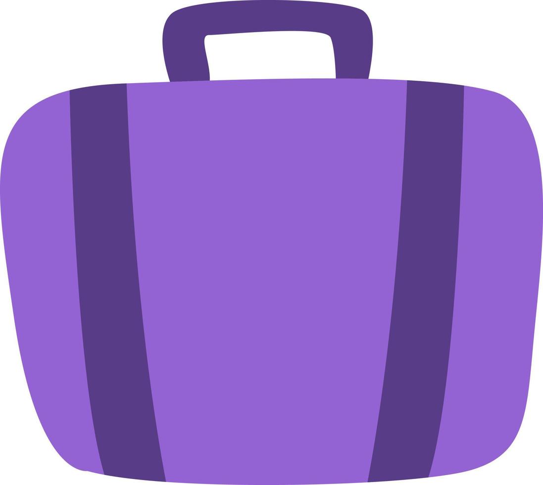 Purple suitcase, illustration, vector, on a white background. vector