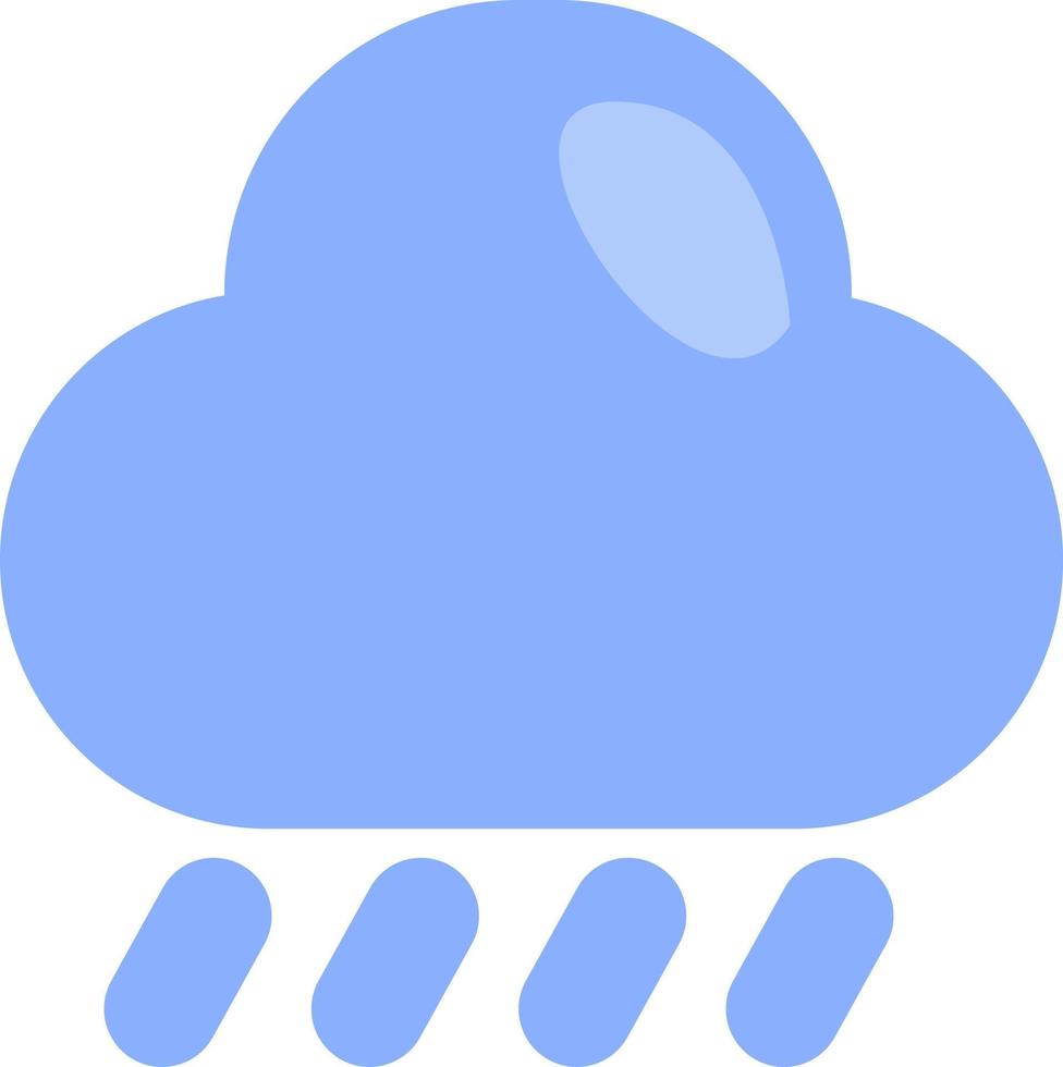 Rainy cloud, illustration, vector on a white background.