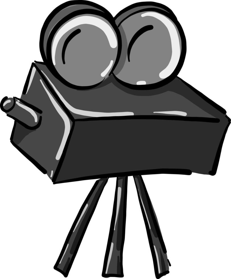 Old camera, illustration, vector on white background