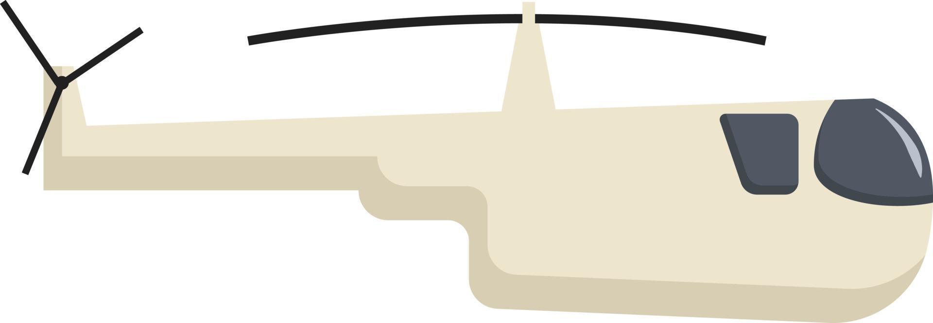 helicóptero, ilustración, vector sobre fondo blanco.