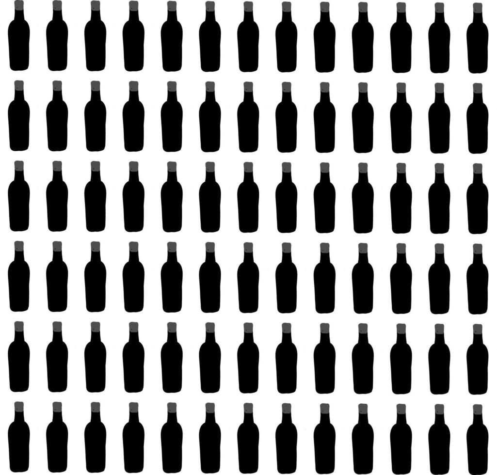 Papel tapiz de botella de vino, ilustración, vector sobre fondo blanco.