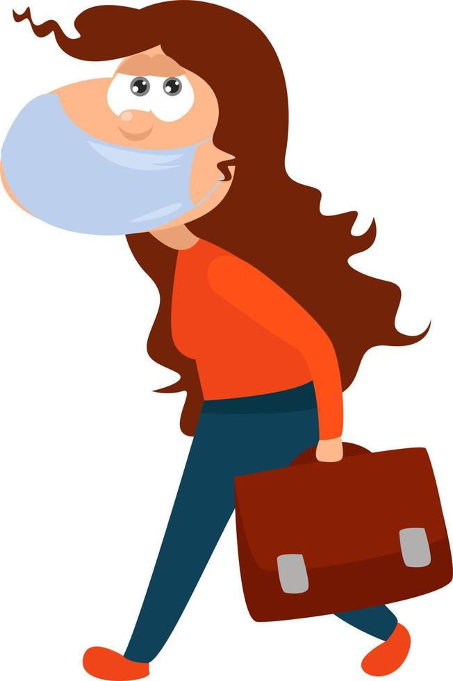 Going to a business meeting,illustration,vector on white background vector