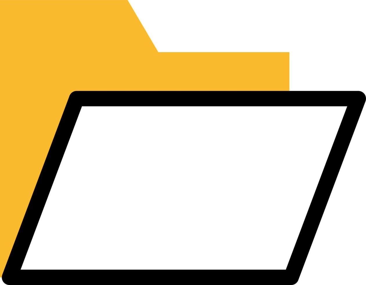 PC open file, illustration, vector on a white background.