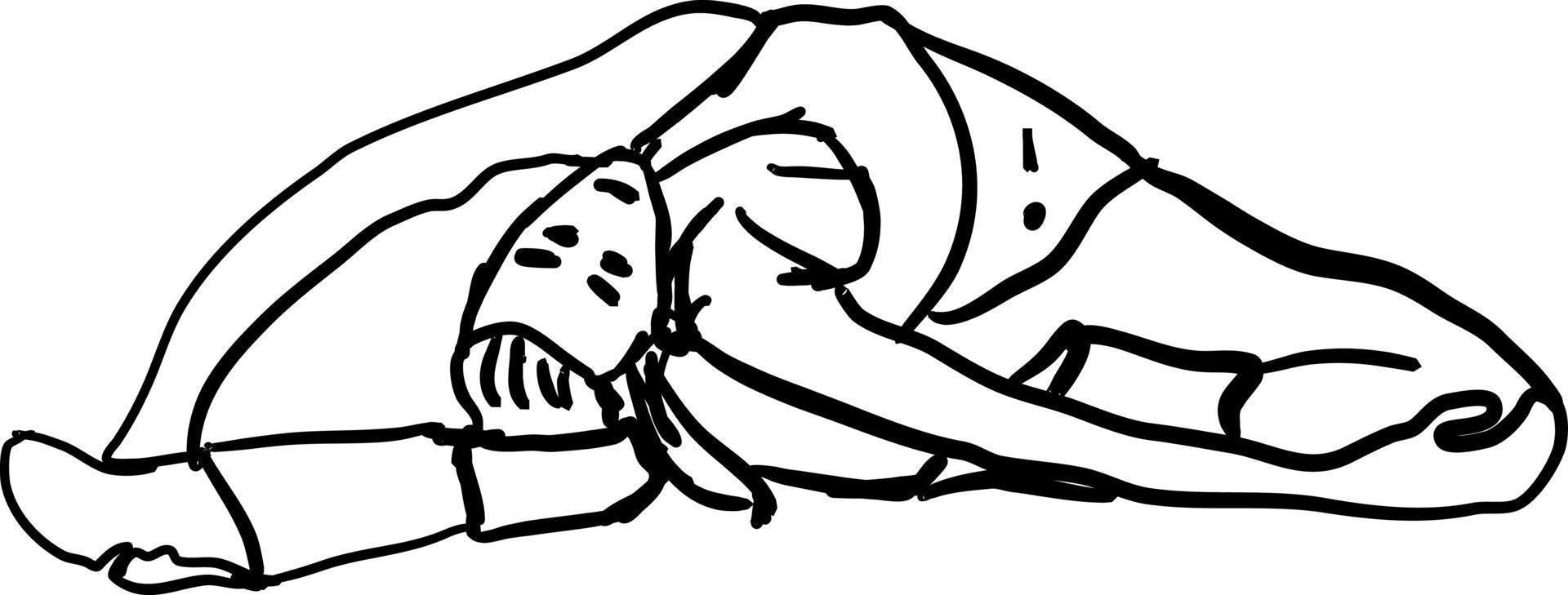 Yoga pose, illustration, vector on white background.