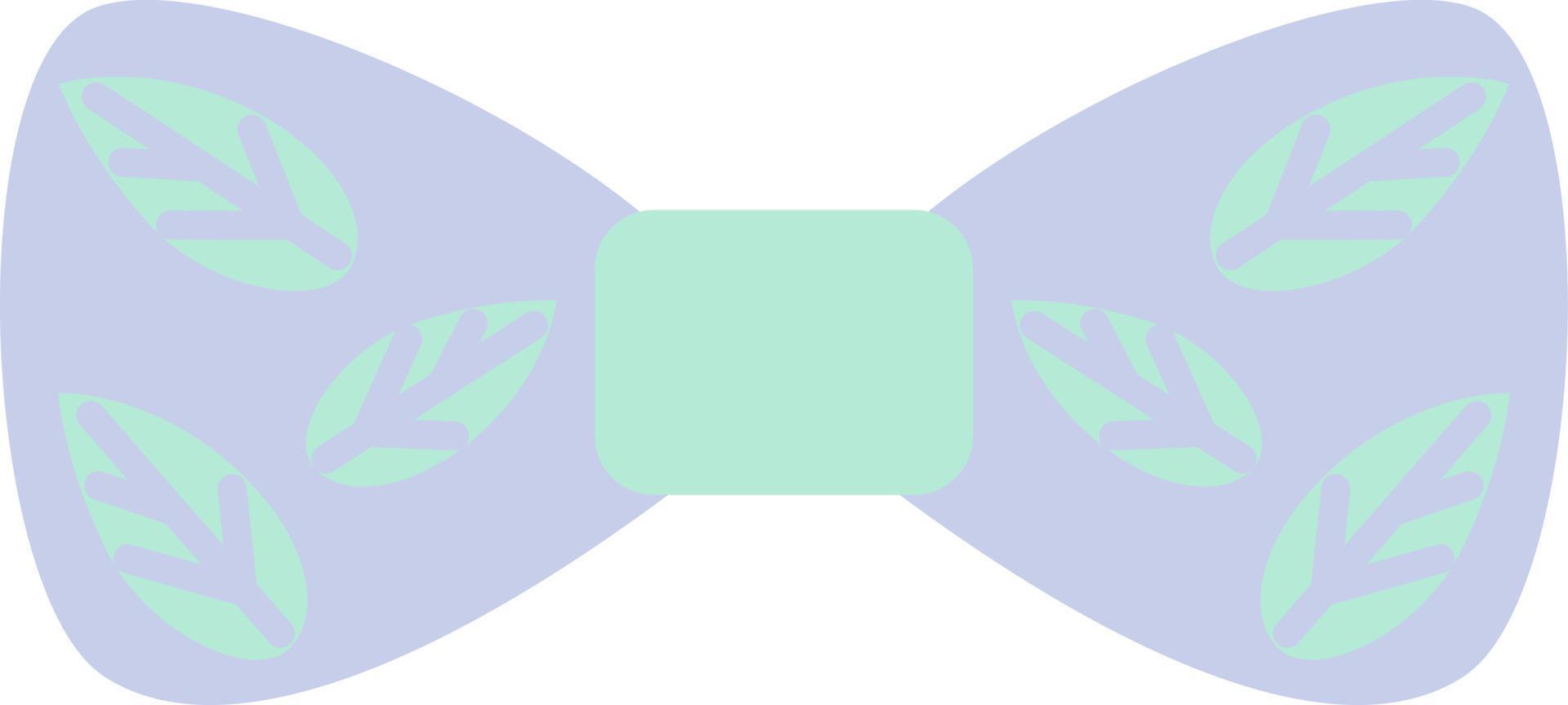 lazo morado con hojas verdes, ilustración, vector, sobre un fondo blanco. vector