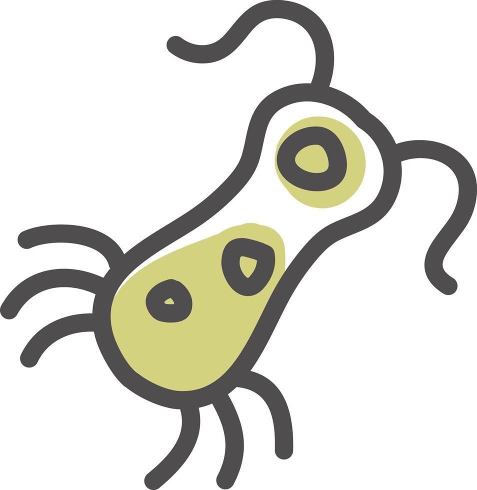 bacterias con patas, ilustración, vector, sobre un fondo blanco. vector