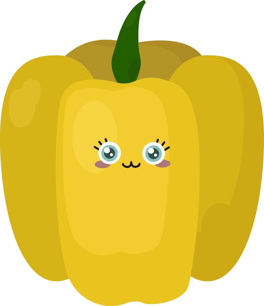 Yellow pepper , illustration, vector on white background