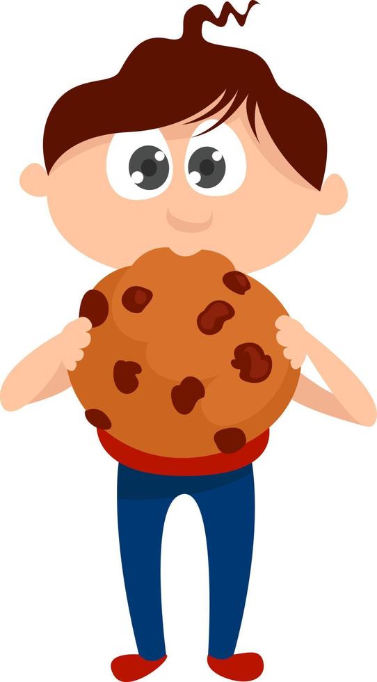Big cookie, illustration, vector on white background
