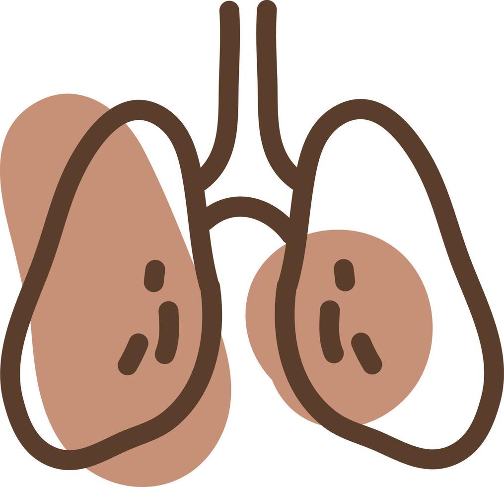 Human lungs, illustration, vector, on a white background. vector