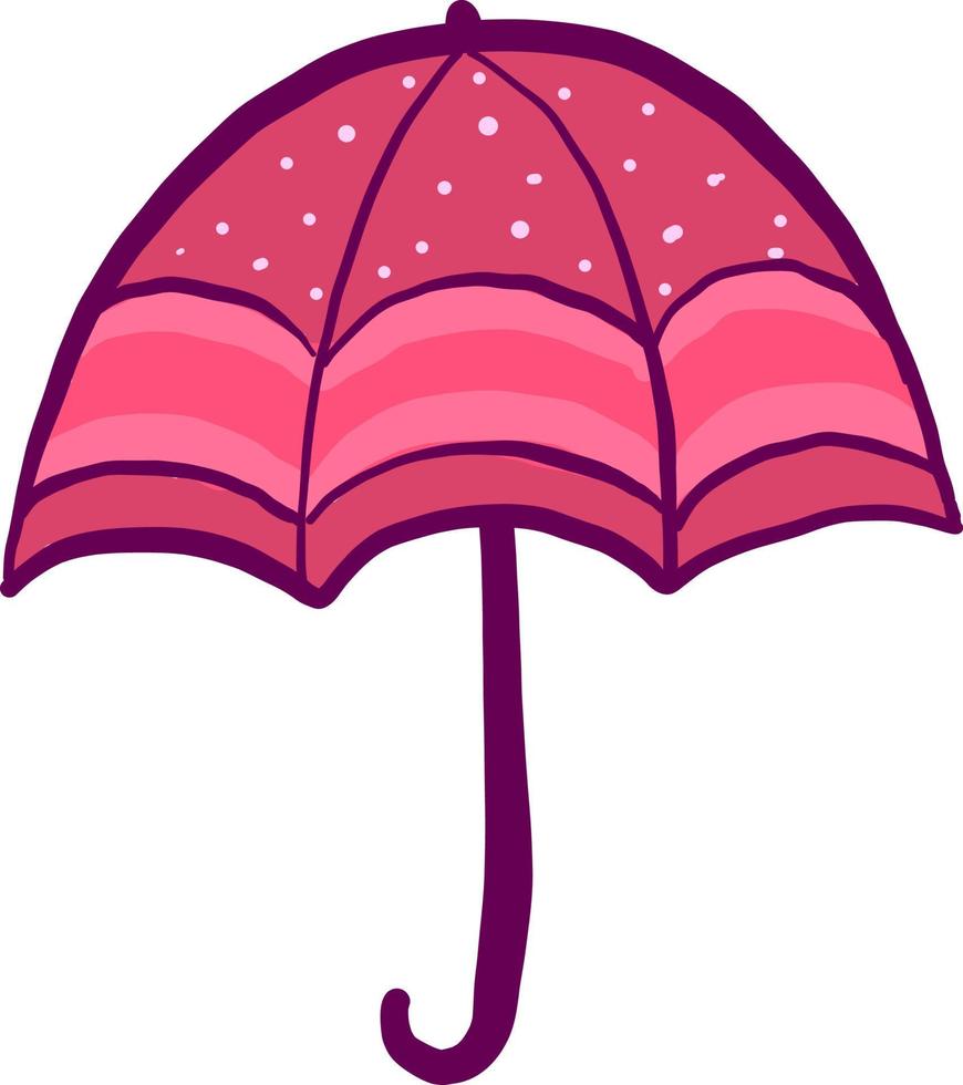 Pink umbrella, illustration, vector on white background