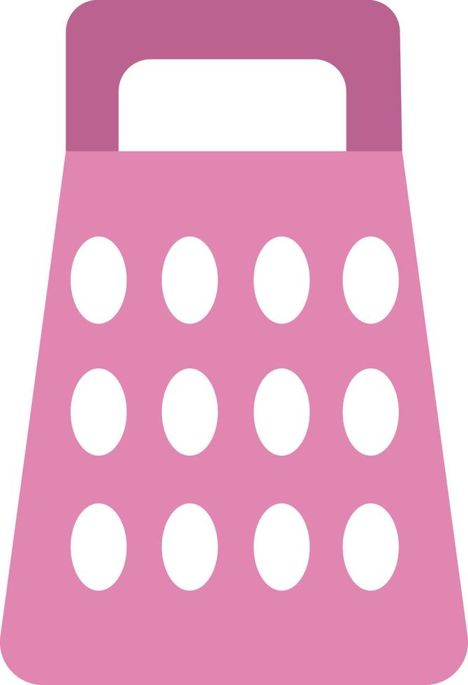 Pink kitchen grater, illustration, vector on a white background.