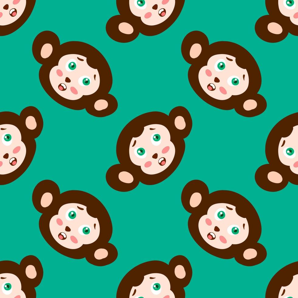 Monkeys pattern , illustration, vector on white background
