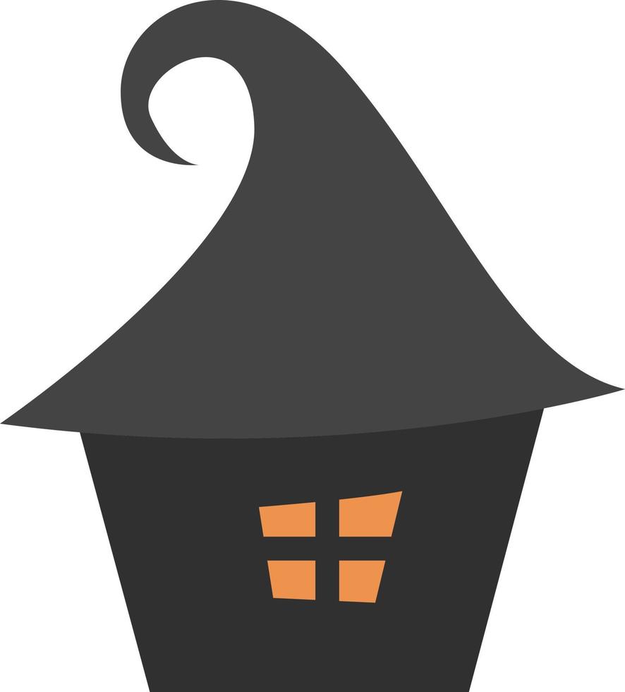 Witch house, illustration, vector on a white background.
