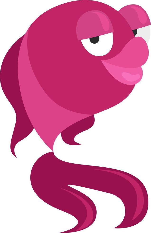 Flirty pink fish,illustration,vector on white background vector