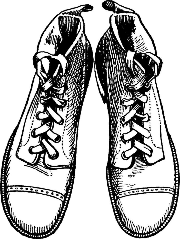 zapatos del ejército, ilustración vintage. vector