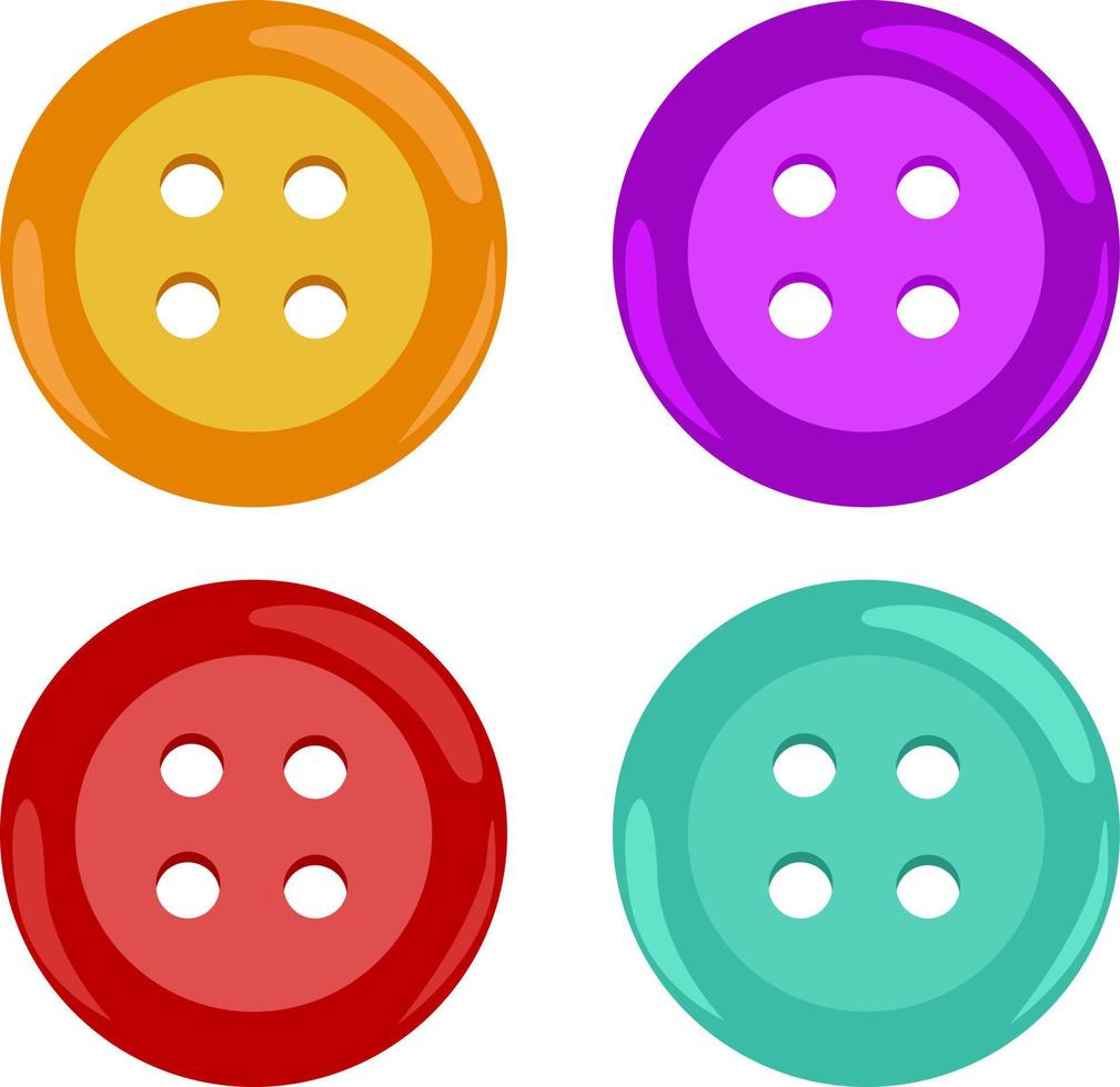 Cute buttons, illustration, vector on white background 13611066 Vector